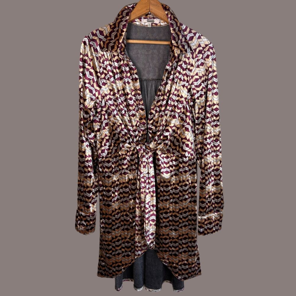 Gimmick Geo Velvet Kimono